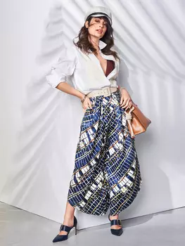 Выкройка: Юбка-брюки со складками у пояса