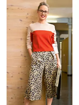 Выкройка: Юбка-брюки со складками у пояса