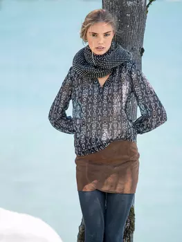 Выкройка: Юбка из замши