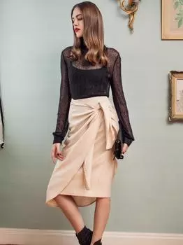 Выкройка: Юбка-карандаш с верхним фигурным полотнищем