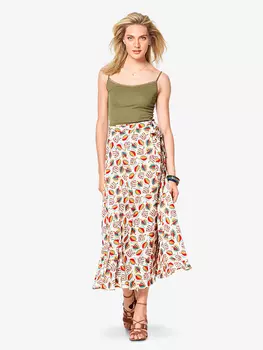 Выкройка: Юбка-миди с запахом