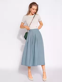 Выкройка: Юбка миди в складку