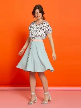 Выкройка: Юбка на двухуровневом поясе