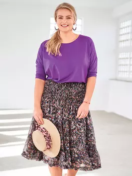 Выкройка: Юбка на широкой кокетке