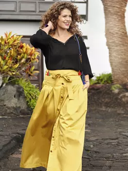 Выкройка: Юбка на широкой кокетке