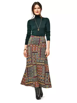 Выкройка: Юбка на широкой кокетке