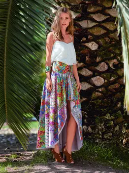 Выкройка: Юбка на широкой кокетке