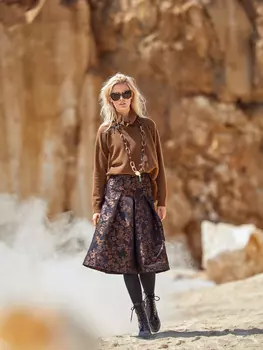 Выкройка: Юбка на широкой кокетке