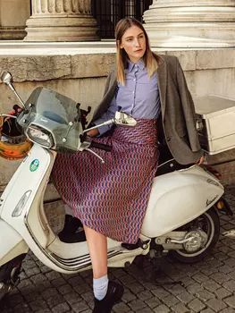 Выкройка: Юбка на широкой кокетке