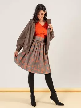 Выкройка: Юбка на широком поясе