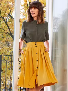 Выкройка: Юбка на широком поясе