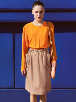 Выкройка: Юбка прямая с карманами-портфелями