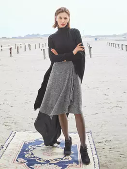 Выкройка: Юбка с асимметричной деталью