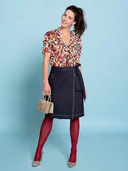 Выкройка: Юбка с асимметричными карманами