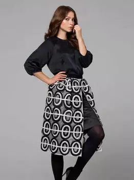 Выкройка: Юбка с чехлом, имитирующим вторую юбку