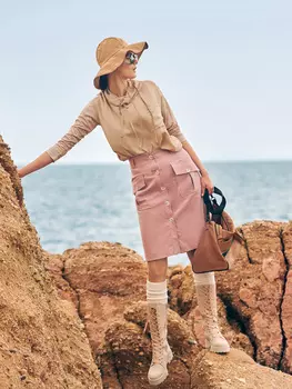 Выкройка: Юбка с карманами-портфелями