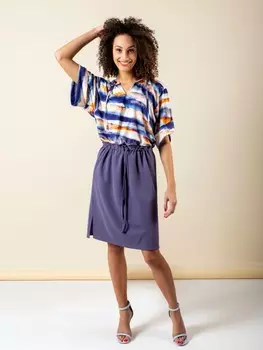 Выкройка: Юбка с кулиской по талии