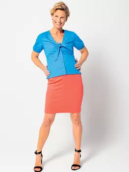 Выкройка: Юбка с разъмной застёжкой-молнией