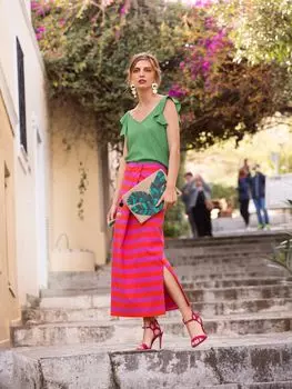 Выкройка: Юбка с разрезом сбоку