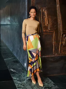 Выкройка: Юбка с широким воланом