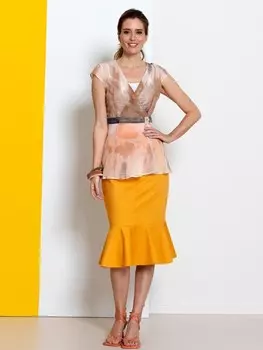 Выкройка: Юбка с воланом