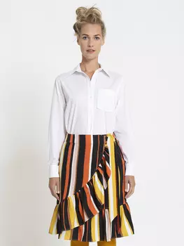 Выкройка: Юбка с запахом и оборками