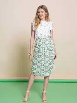 Выкройка: Юбка с застежкой на пуговицы