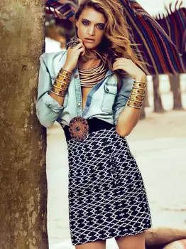 Выкройка: Юбка с завышенной талией