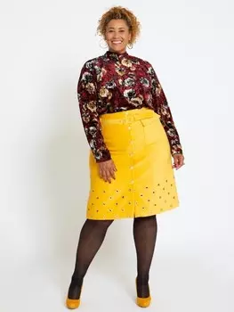 Выкройка: Юбка со сквозной застежкой на пуговицы