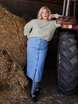 Выкройка: Юбка со сквозной застёжкой