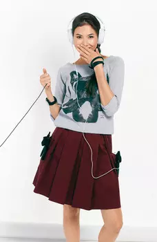 Выкройка: Юбка со встречными складками