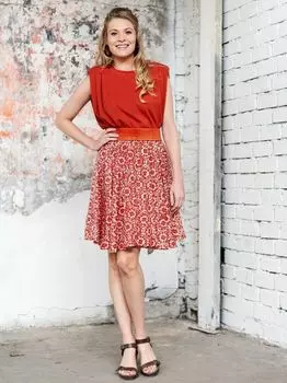 Выкройка: Юбка-солнце на эластичном поясе