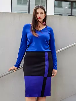 Выкройка: Юбка в стиле колор-блокинг