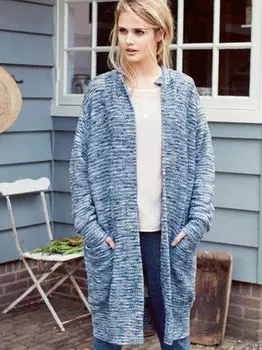 Выкройка: Кардиган с манжетами на рукавах