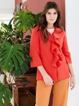 Выкройка: Кардиган с воланами