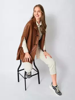 Выкройка: Кейп из искусственной кожи