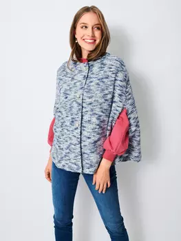 Выкройка: Кейп из вязаного полотна