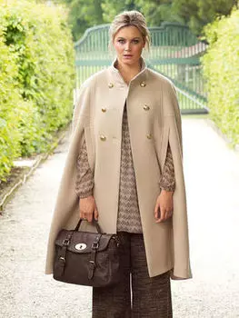 Выкройка: Кейп с воротником-стойкой