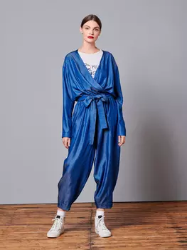 Выкройка: Комбинезон с эффектом запаха