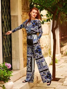 Выкройка: Комбинезон с цельнокроеными рукавами