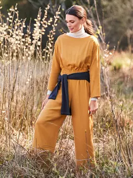 Выкройка: Комбинезон с вырезом-лодочкой