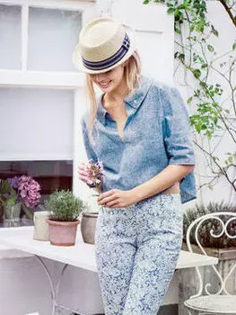 Выкройка: Короткая блузка c воротником button-down