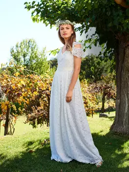 Выкройка: Кружевное платье невесты