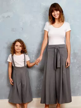 Выкройка: Кюлоты на широкой кокетке