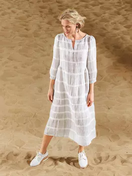 Выкройка: Льняное платье миди