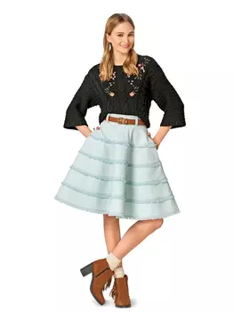 Выкройка: Многоярусная юбка