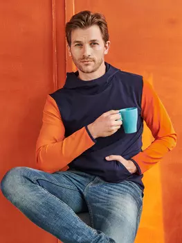 Выкройка: Мужской анорак в стиле колор-блокинг