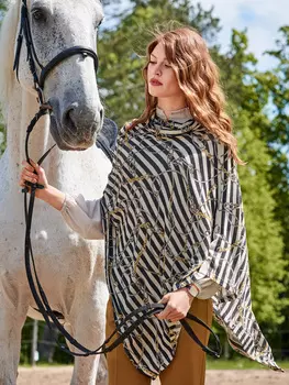 Выкройка: Накидка с воротником-стойкой