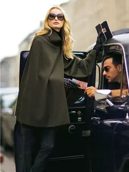 Выкройка: Накидка с высоким воротником