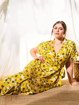 Выкройка: Отрезное платье с запахом